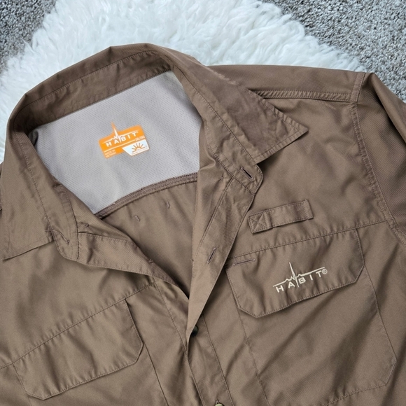 Habit Vented Fishing Shirt Long Sleeve. Outdoors Solar Protection 30+ Solar Fact - Picture 2 of 7